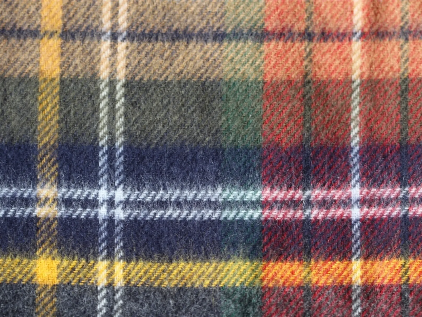 Close-up of brushed flannel weave